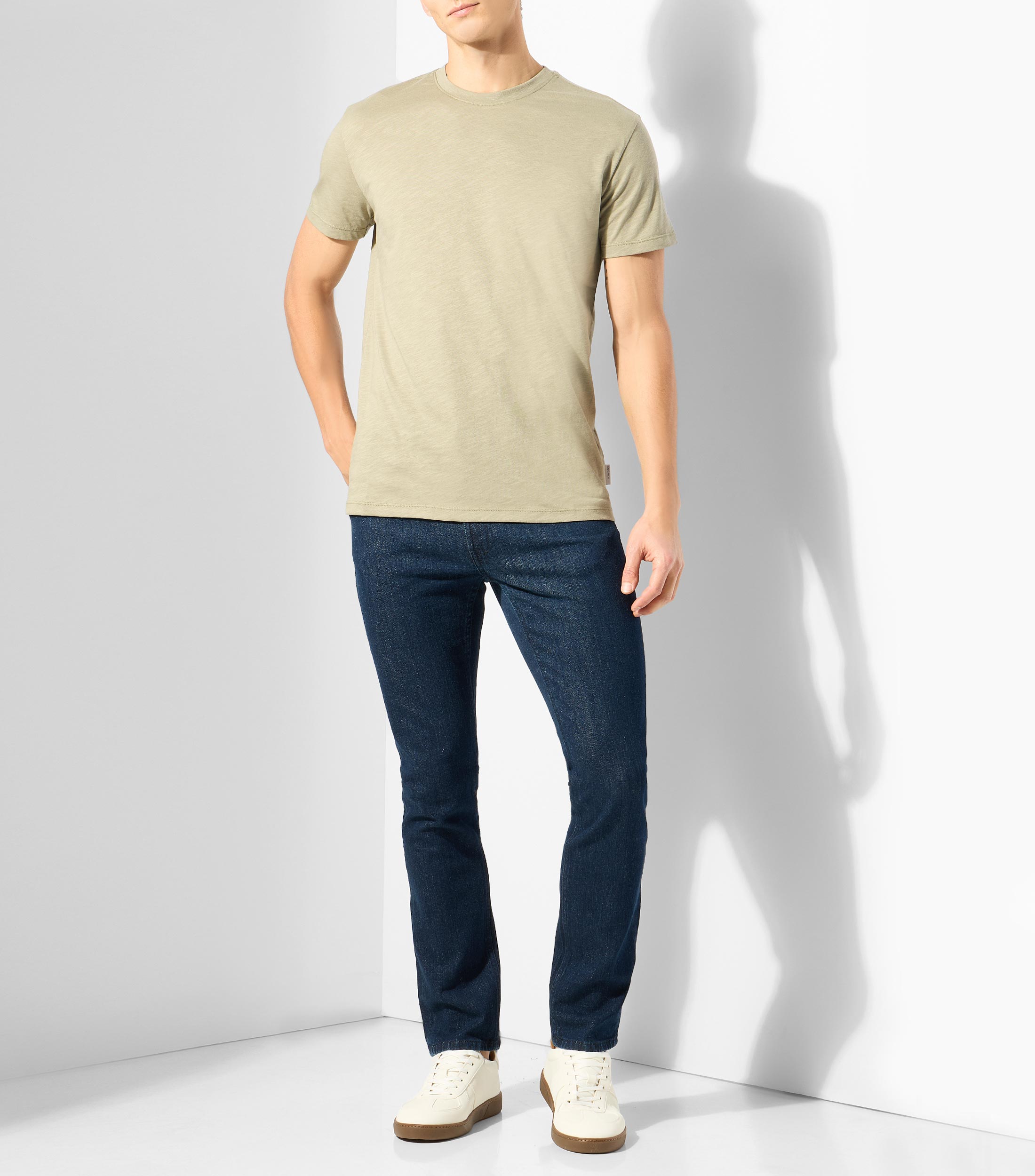 Playera cuello redondo manga corta lisa Hombre